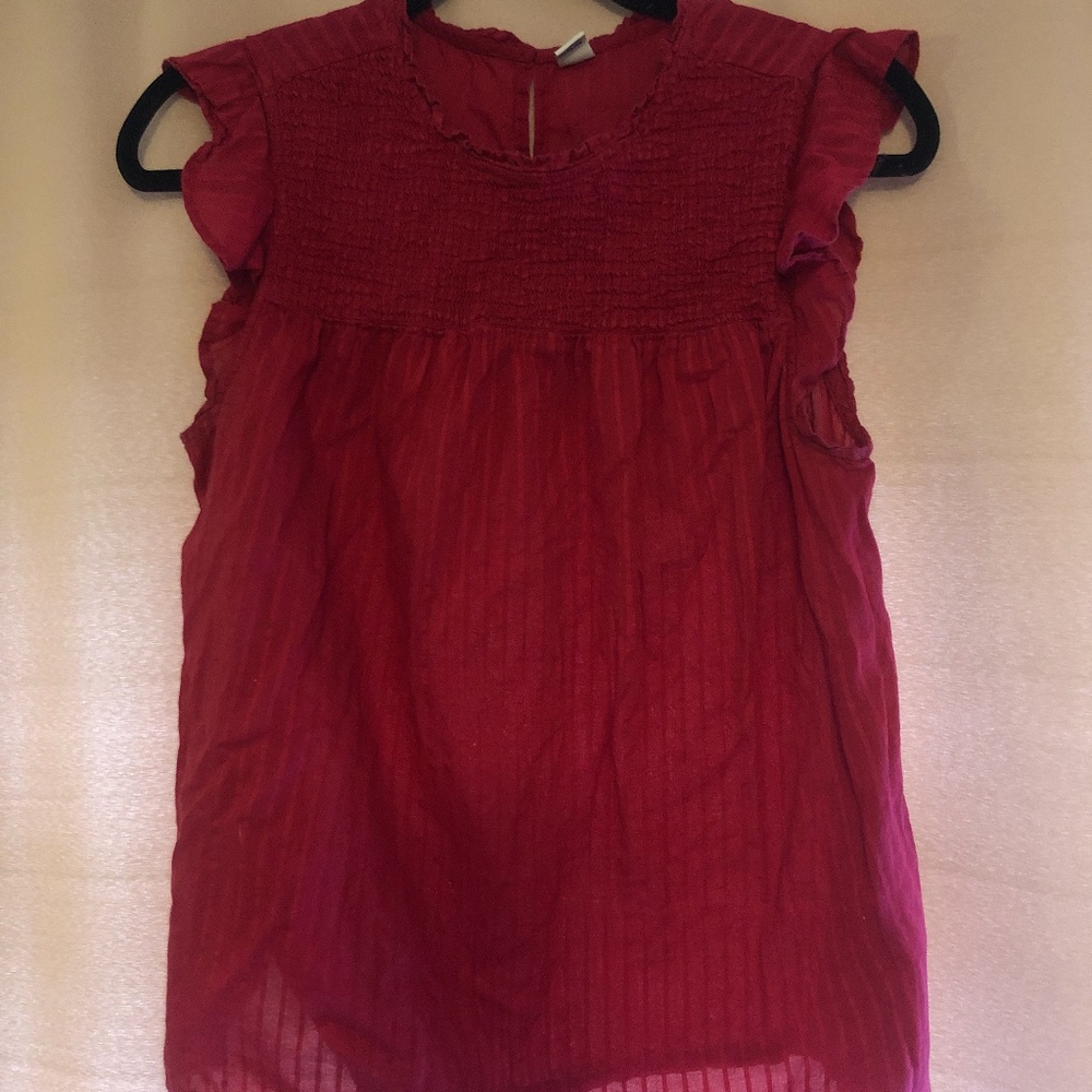 Women's Flutter Cap Sleeve Blouse